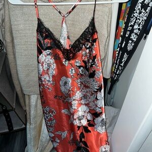 Secret Treasures Red and Black Satin Chemise